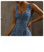 Sleeveless Backless Leopard Catsuit Jumpsuit