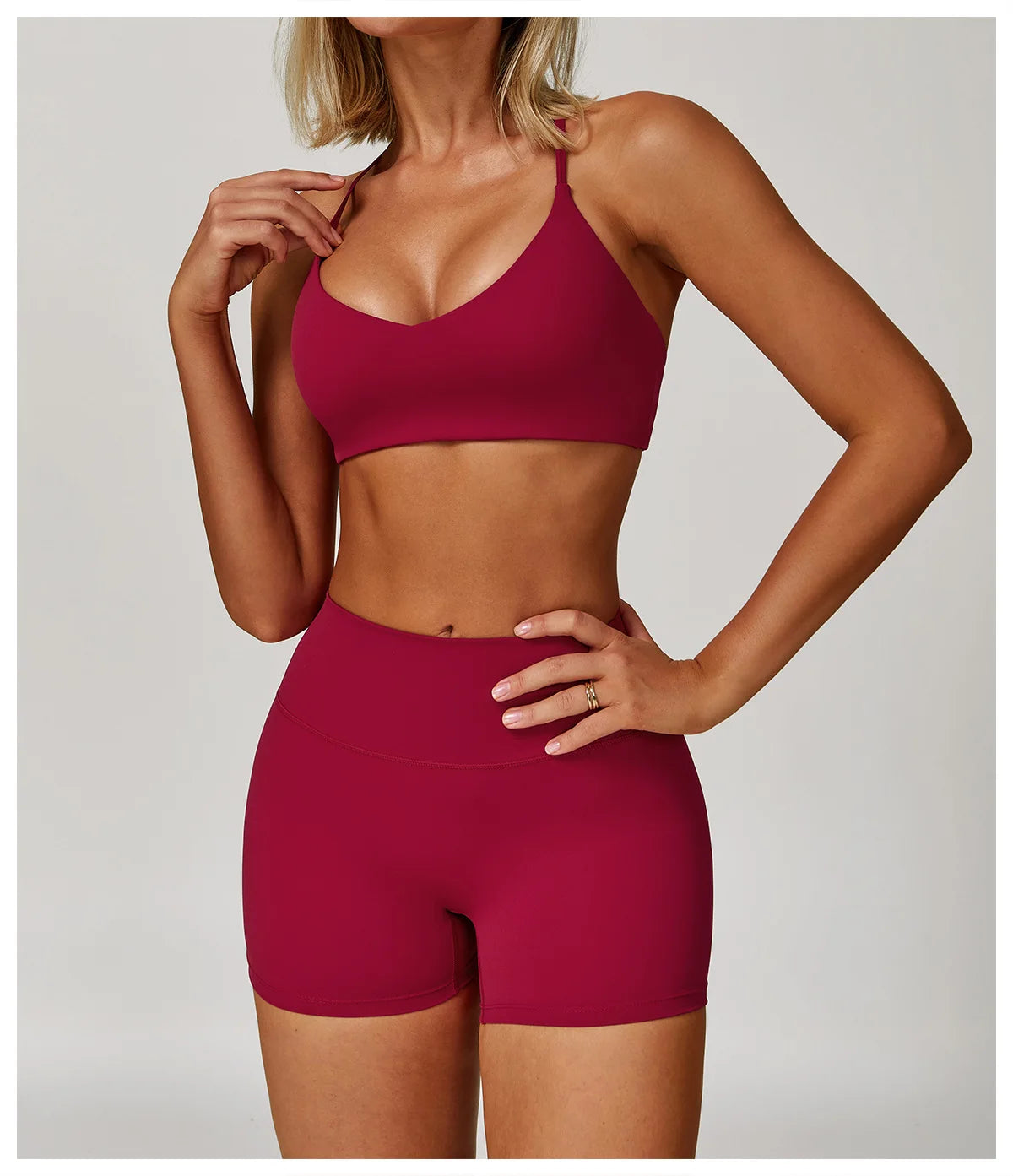 Sports Bra + Short — QuickDry Workout Set with Sculpting Fit (2–3 Piece)