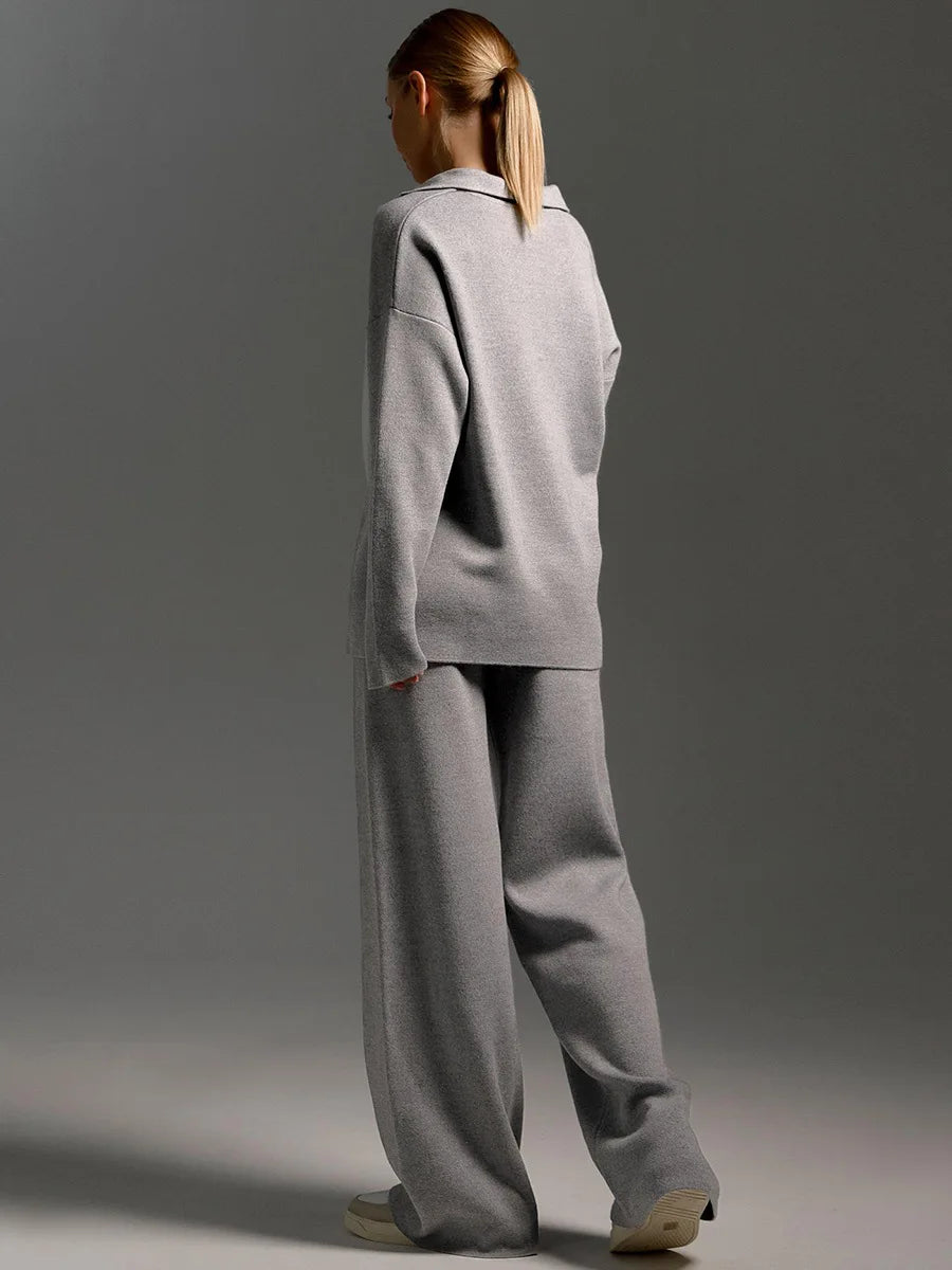 Liora Polo Knit Lounge Set