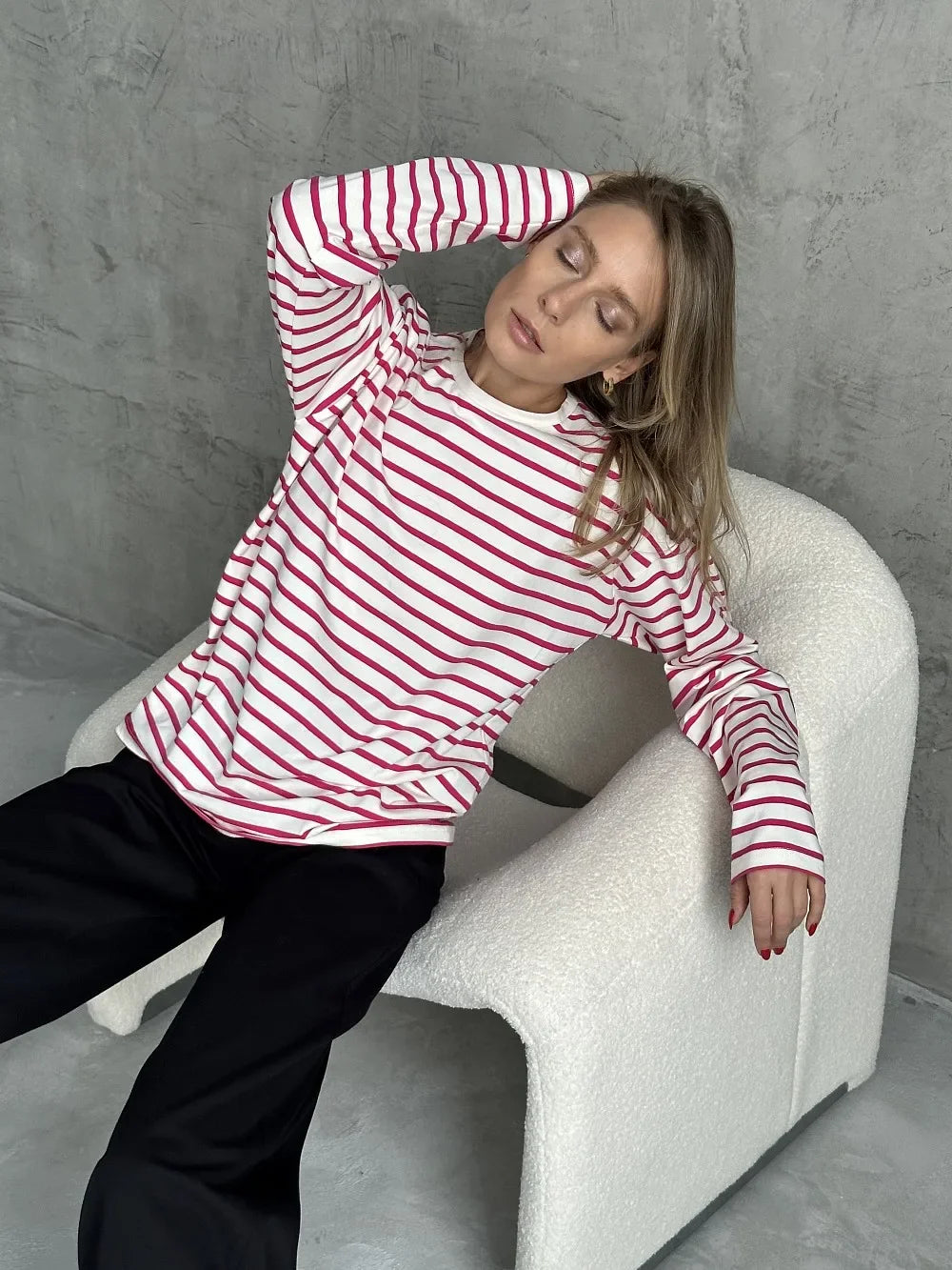 Marlowe Striped Long Sleeve Tee