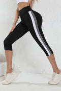Legging Capri High Waist Tummy Control Patchwork