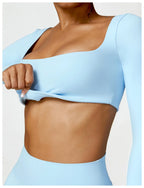 Long Sleeve Top + Leggings/Short — QuickDry Workout Set with Sculpting Fit