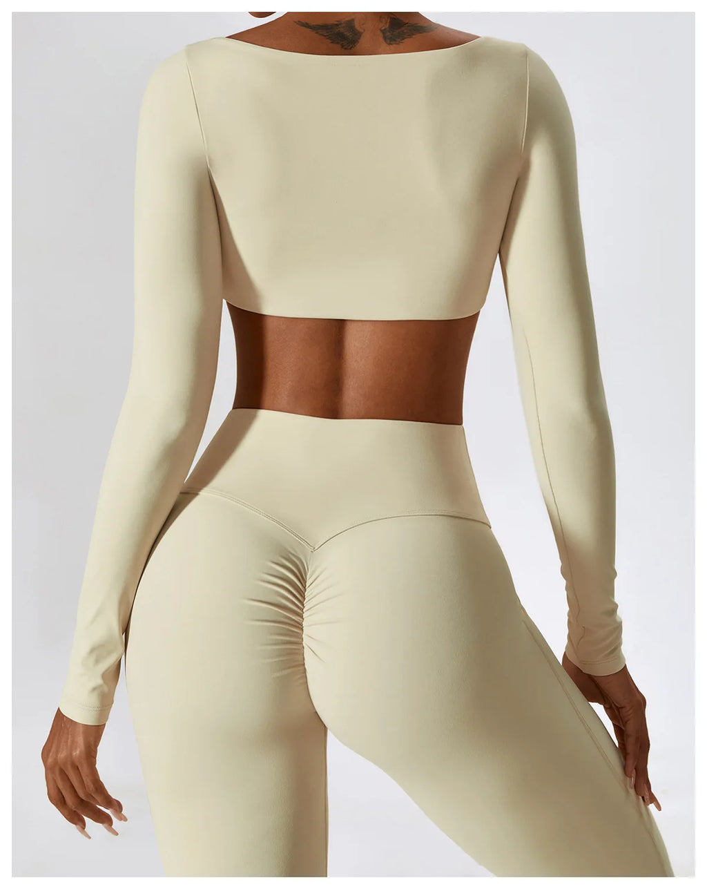 Long Sleeve Top + Leggings — Sleek Fit Workout Set with Sculpting Fit
