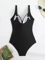 Cross Wrap Ruched One Piece Swimsuit Adjustable Strap Monokini