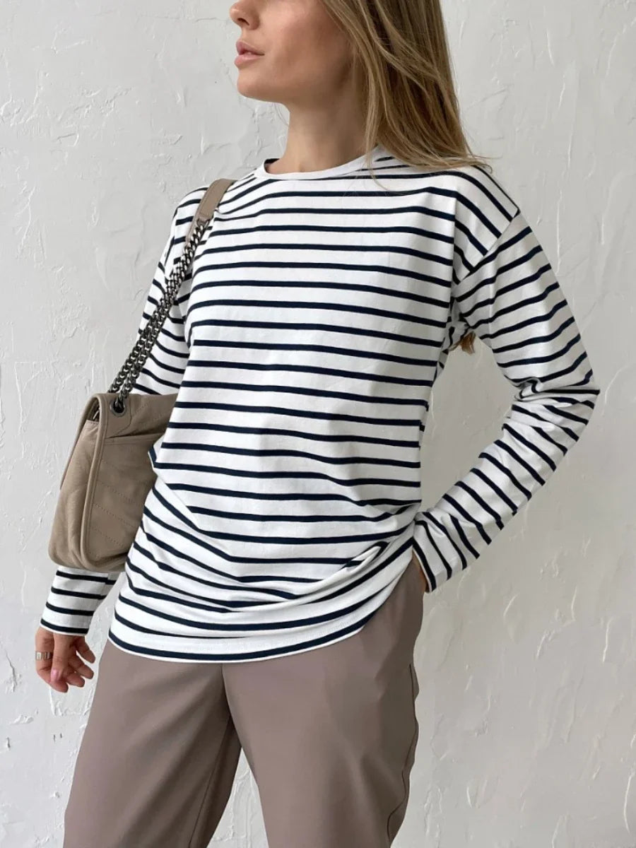 Marlowe Striped Long Sleeve Tee