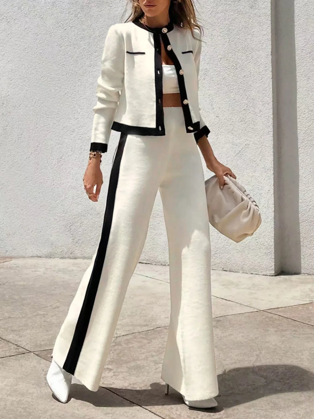 Monroe Contrast Knit Set