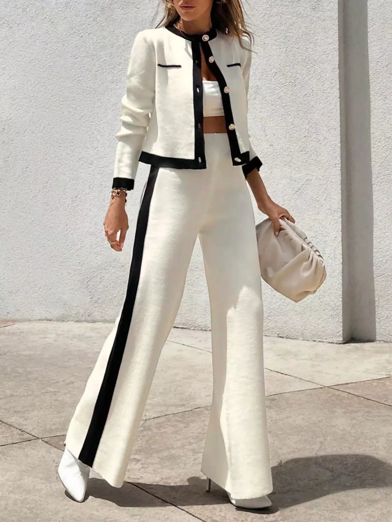 Monroe Contrast Knit Set