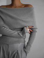Aria Off-Shoulder Knit Sweater
