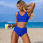 Sexy Cross Wrap Bikini Set - Push Up High Waist