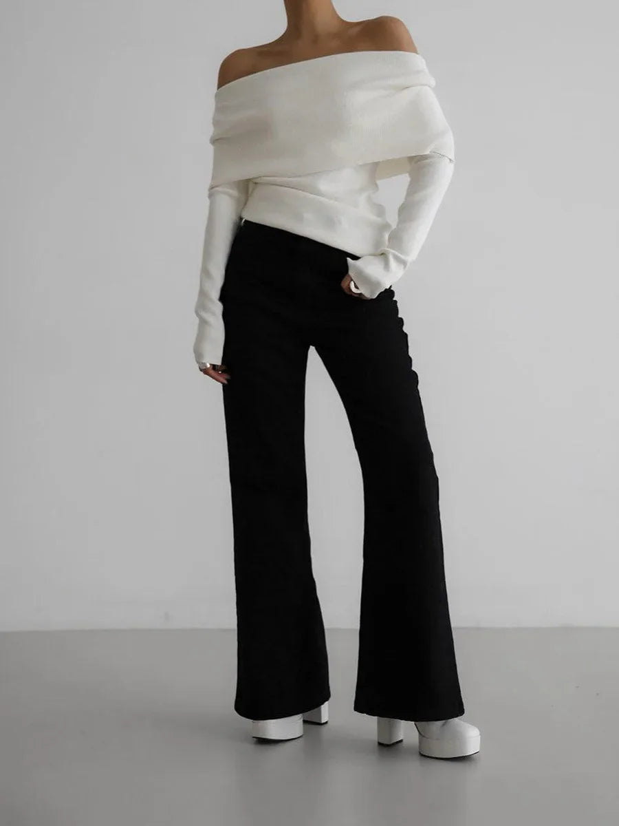 Aria Off-Shoulder Knit Sweater
