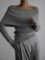Aria Off-Shoulder Knit Sweater