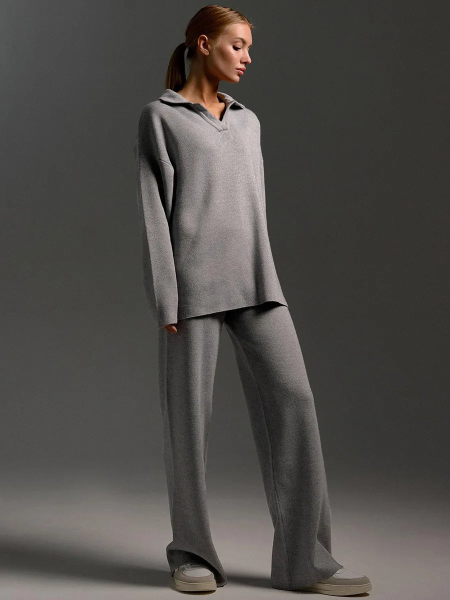 Liora Polo Knit Lounge Set