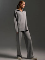 Liora Polo Knit Lounge Set