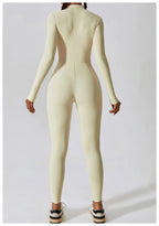 Full-Length Workout Jumpsuit — QuickDry Comfort with Sculpting Fit