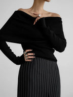 Aria Off-Shoulder Knit Sweater