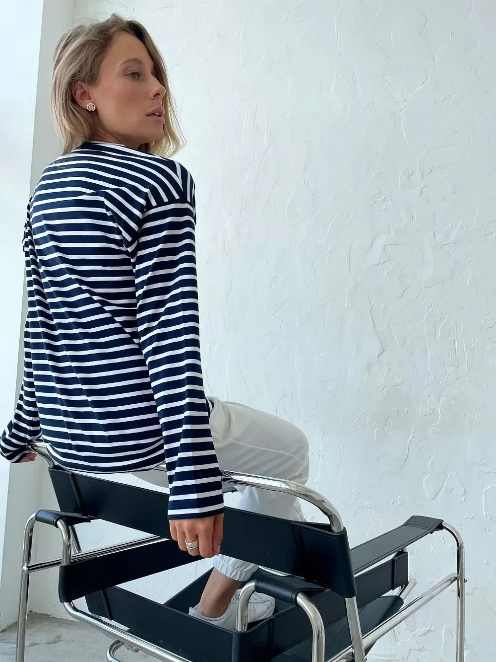 Marlowe Striped Long Sleeve Tee