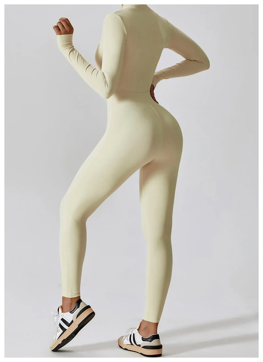 Full-Length Workout Jumpsuit — QuickDry Comfort with Sculpting Fit