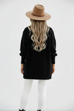 Sueter Oversized Tricô Amplo Gola Alta Luxe