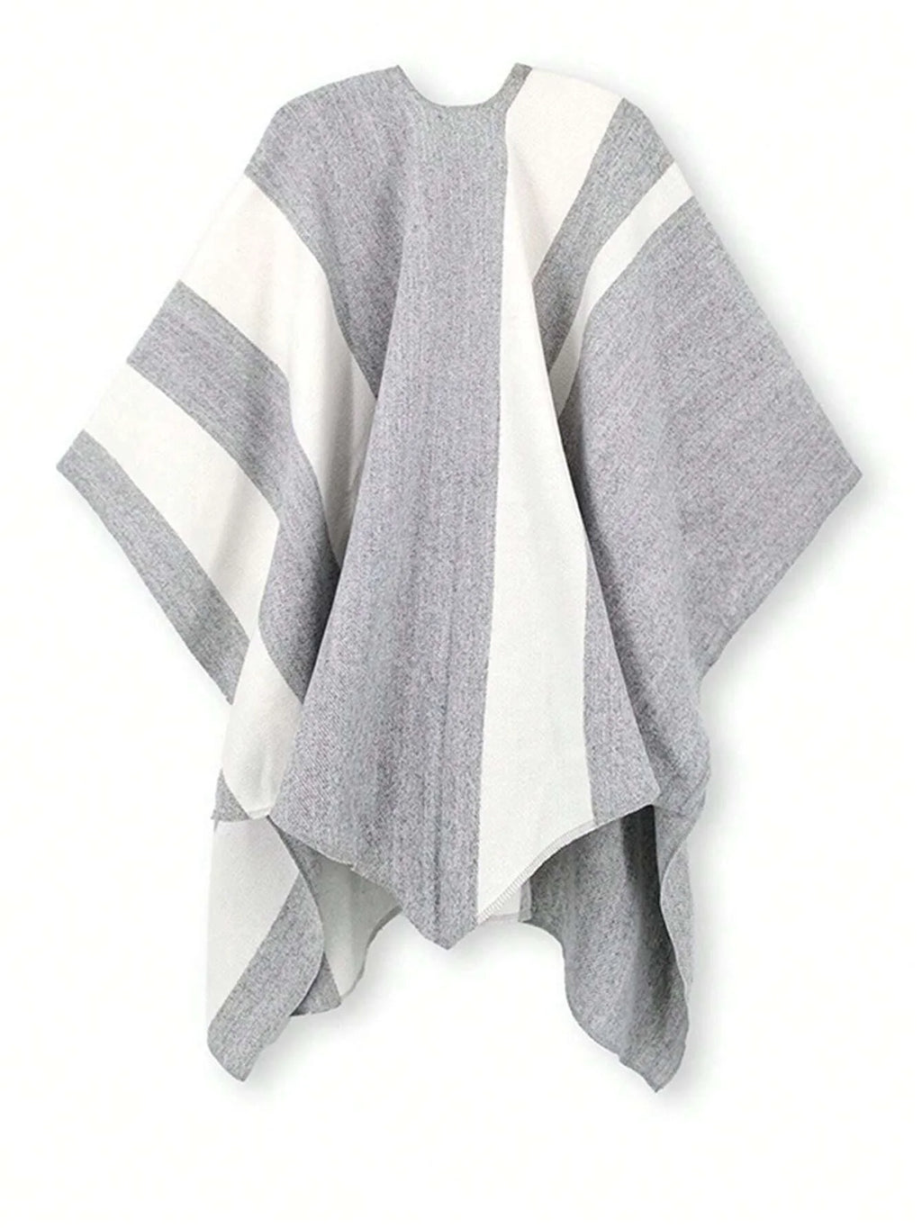 Poncho Tricot Color Block Amarrado