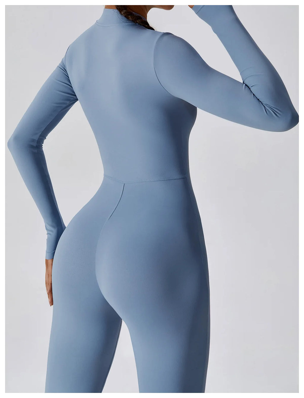 Full-Length Workout Jumpsuit — QuickDry Comfort with Sculpting Fit