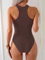 Ruffle Halter One Piece Swimsuit Ruched Monokini