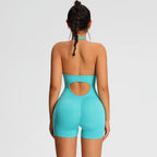 Sleeveless Backless Sculpting Romper Women Seamless Tummy Control Workout Playsuit
