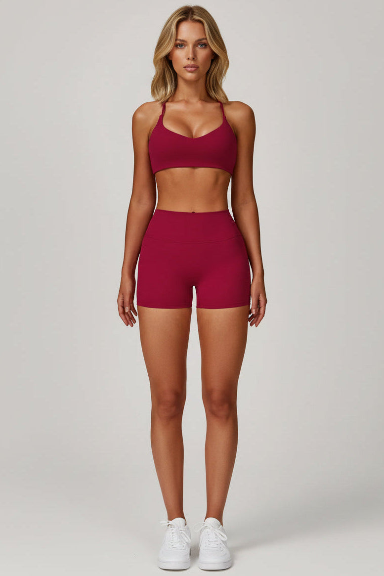Sports Bra + Short — QuickDry Workout Set with Sculpting Fit (2–3 Piece)