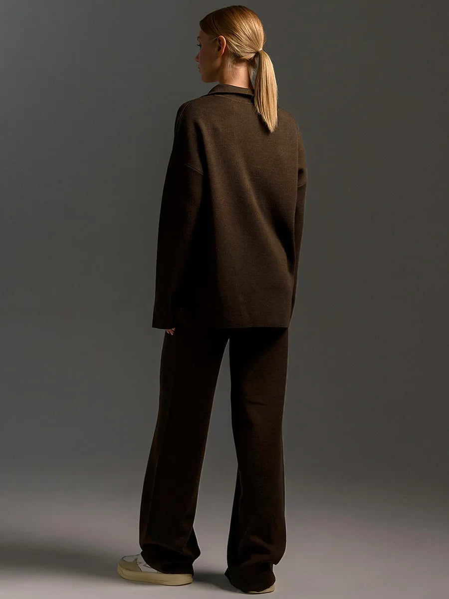 Liora Polo Knit Lounge Set