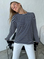 Marlowe Striped Long Sleeve Tee