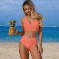 Sexy Cross Wrap Bikini Set - Push Up High Waist