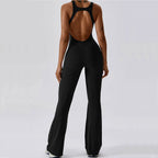 One-Piece Jumpsuit — Seamless Sculpting Fit with Flared Leg