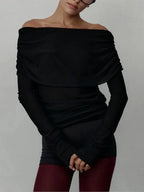 Aria Off-Shoulder Knit Sweater