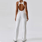 One-Piece Jumpsuit — Seamless Sculpting Fit with Flared Leg
