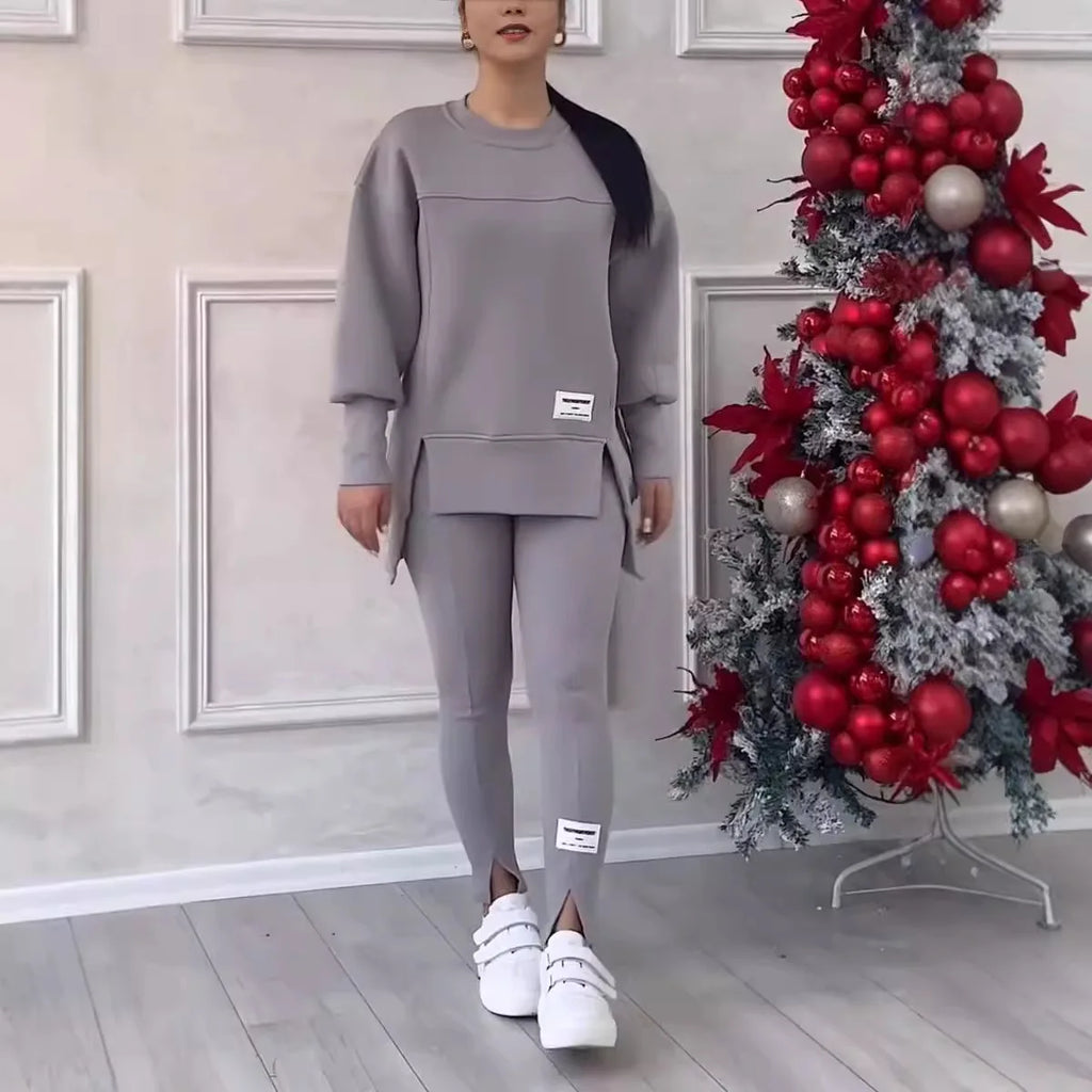 Serena Peplum Sweatshirt Set