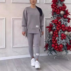 Serena Peplum Sweatshirt Set