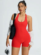 Sleeveless Backless Sculpting Romper Women Seamless Tummy Control Workout Playsuit