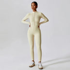 Full-Length Workout Jumpsuit — QuickDry Comfort with Sculpting Fit