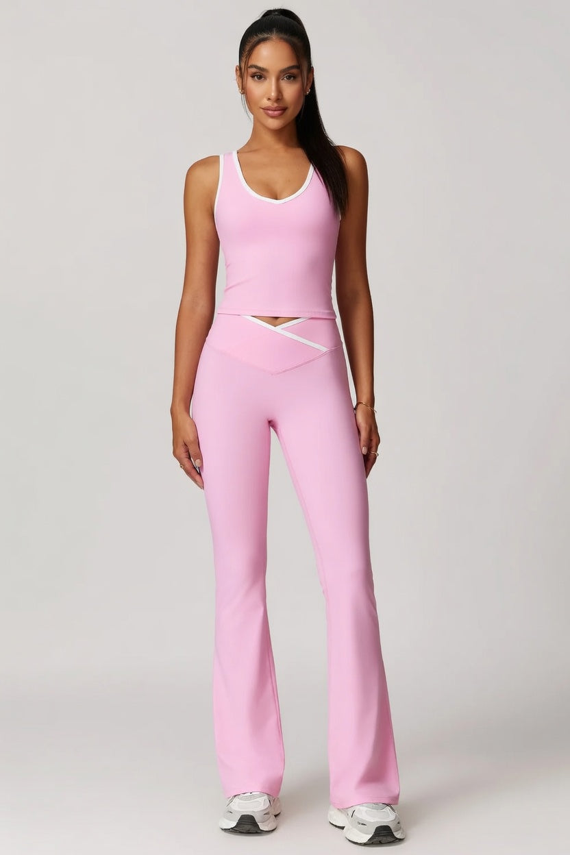 Tank Top + Leggings/Shorts — Sleek Fit Workout Set with Sculpting Fit