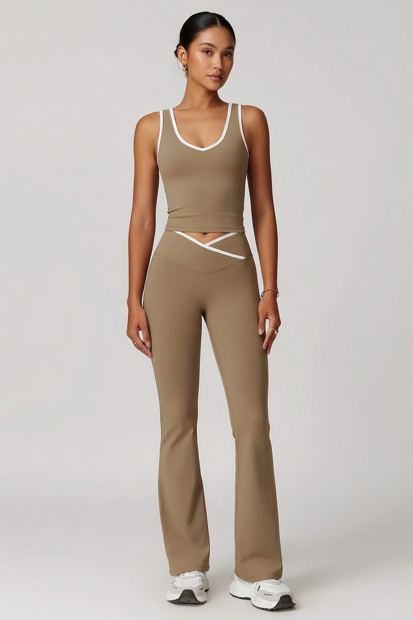 Tank Top + Leggings/Shorts — Sleek Fit Workout Set with Sculpting Fit