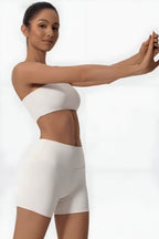 Strapless Bra + Shorts — QuickDry Workout Set with Sculpting Fit